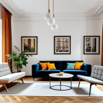 Home 9 Renovated Apartment in Milan**
"A bright and airy apartment in Milan, Italy, featuring modern Italian design. The apartment is fully furnished with stylish, modest furniture and has large windows overlooking a bustling city street. The scene should showcase a professionally designed interior with attention to detail, like artwork on the walls and plants in the corners. Appropriate content, safe for work, fully clothed models, perfect anatomy, correct proportions, natural pose, high quality, professional photography, family-friendly, well-formed hands, proper finger count, natural body proportions."
**
