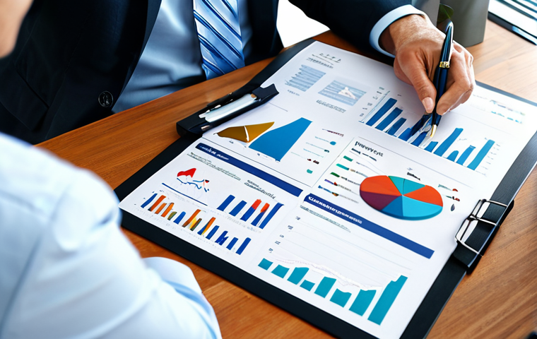 Real Estate Investment Analysis**
A professional financial advisor, fully clothed in a modest business attire, sitting at a desk reviewing charts and graphs related to property values and market trends. The office is modern and well-lit. Depict a balanced portfolio showing diversification across different asset classes. Safe for work, appropriate content, professional, perfect anatomy, natural proportions, high quality image.
**
