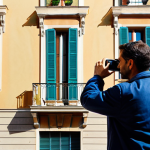 Home 12 부동산 투자 시 꼭 알아야 할 기본 원칙 - Due Diligence Scene**
"A professional surveyor in Italy, fully clothed in appropriate attire, inspe...
